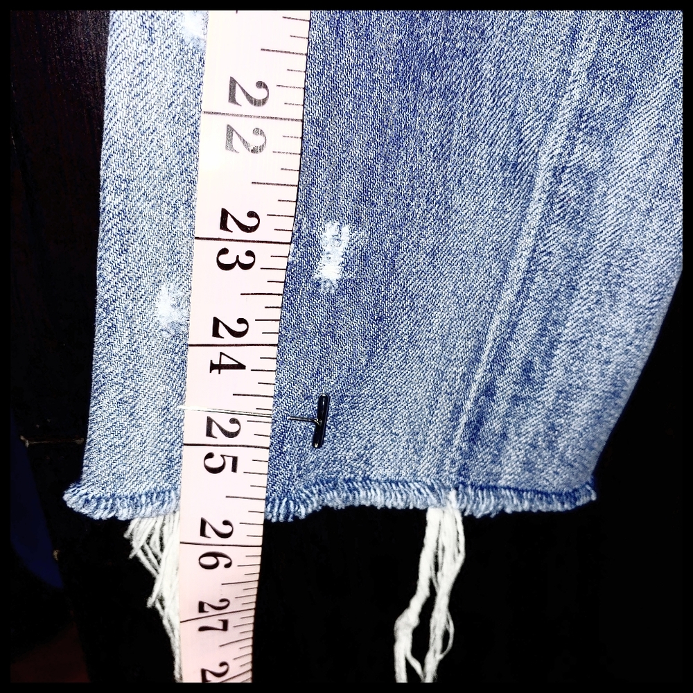 Lucky Brand Torn Distressed Blue Jeans 00/24 Sienna Slim Boyfriend - Picture 7 of 10